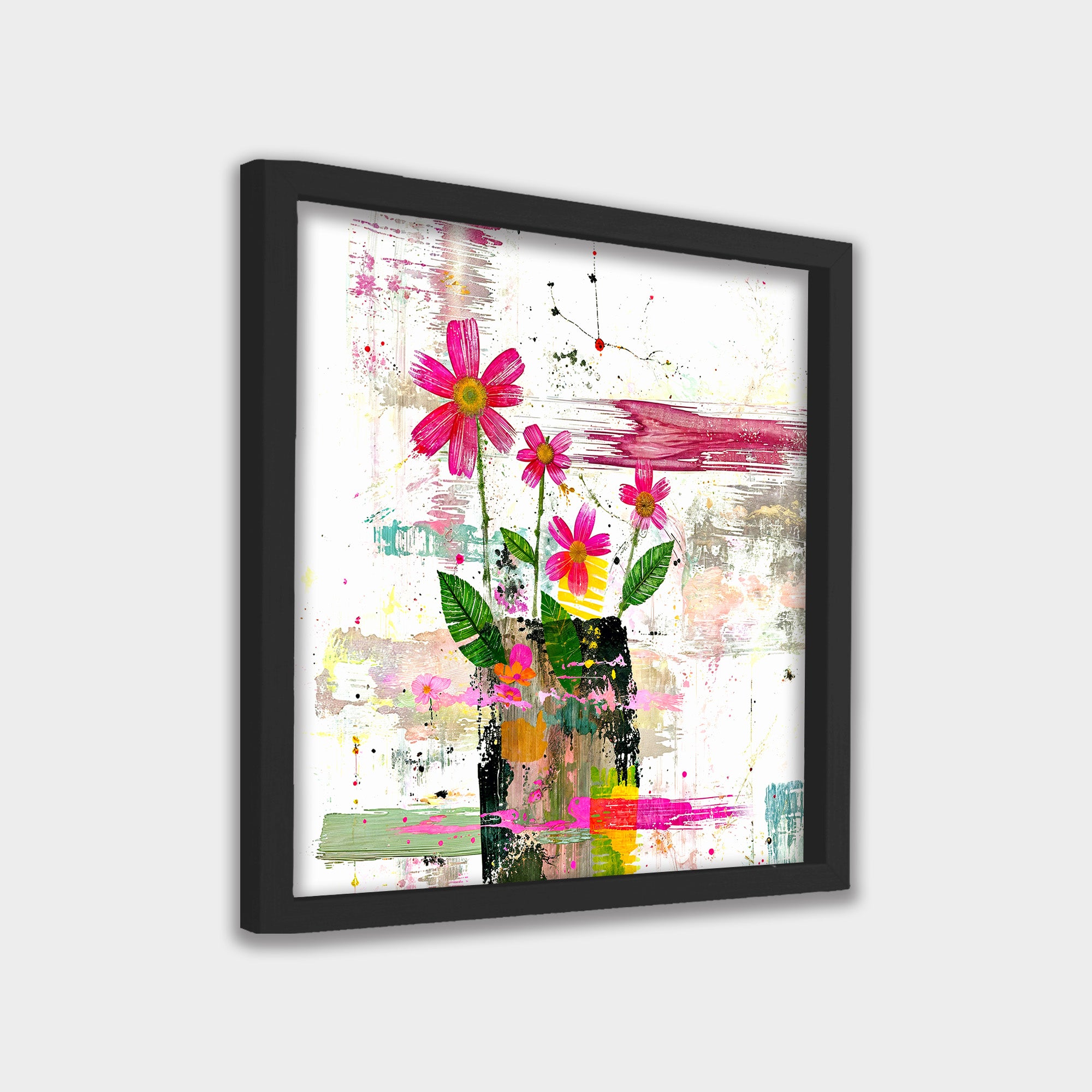Wild Bloom botanical & floral canvas wall art by Anantkala