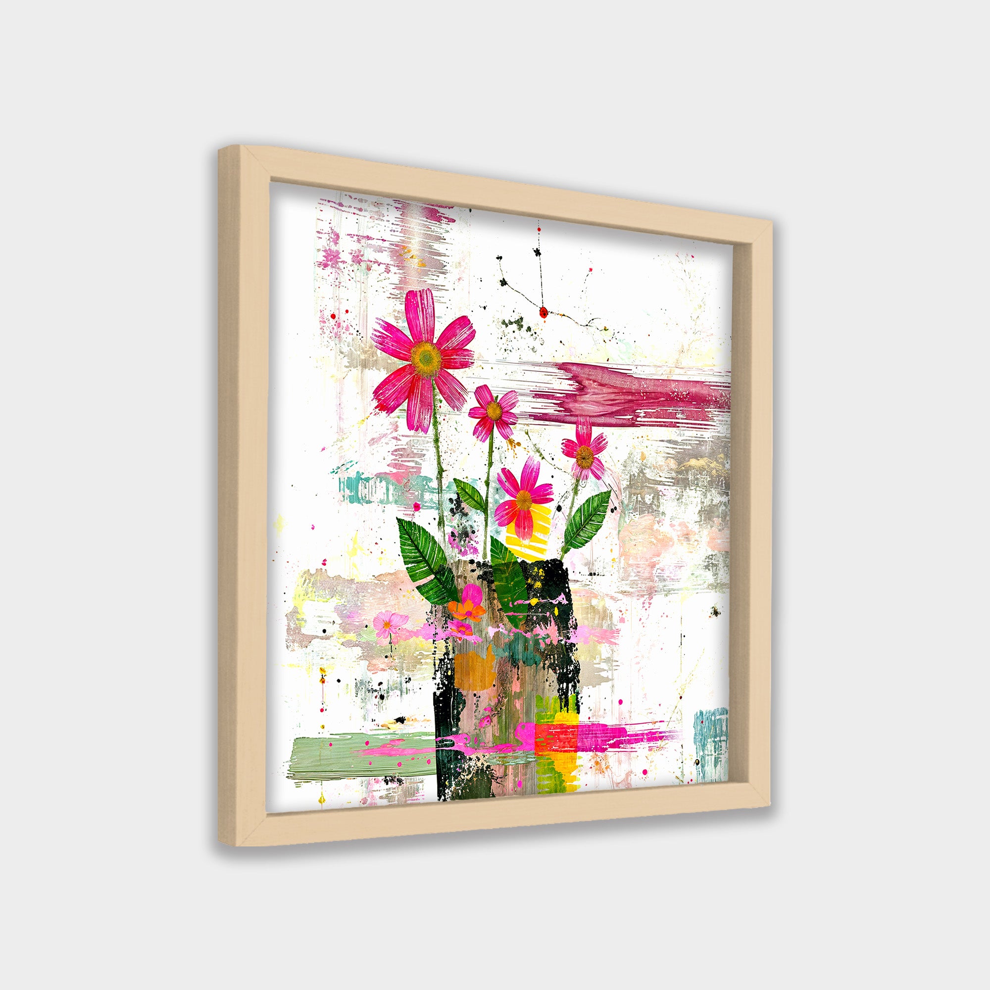Wild Bloom botanical & floral canvas wall art by Anantkala