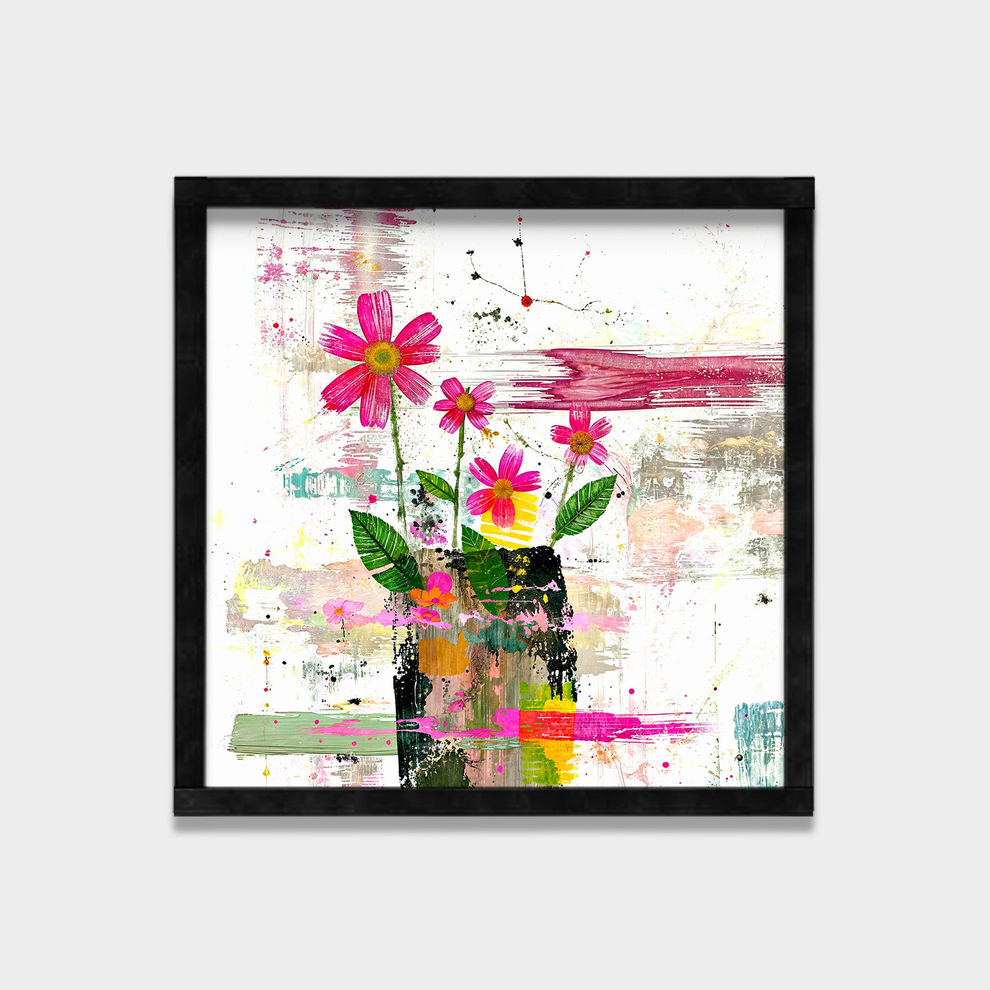 Wild Bloom botanical & floral canvas wall art by Anantkala