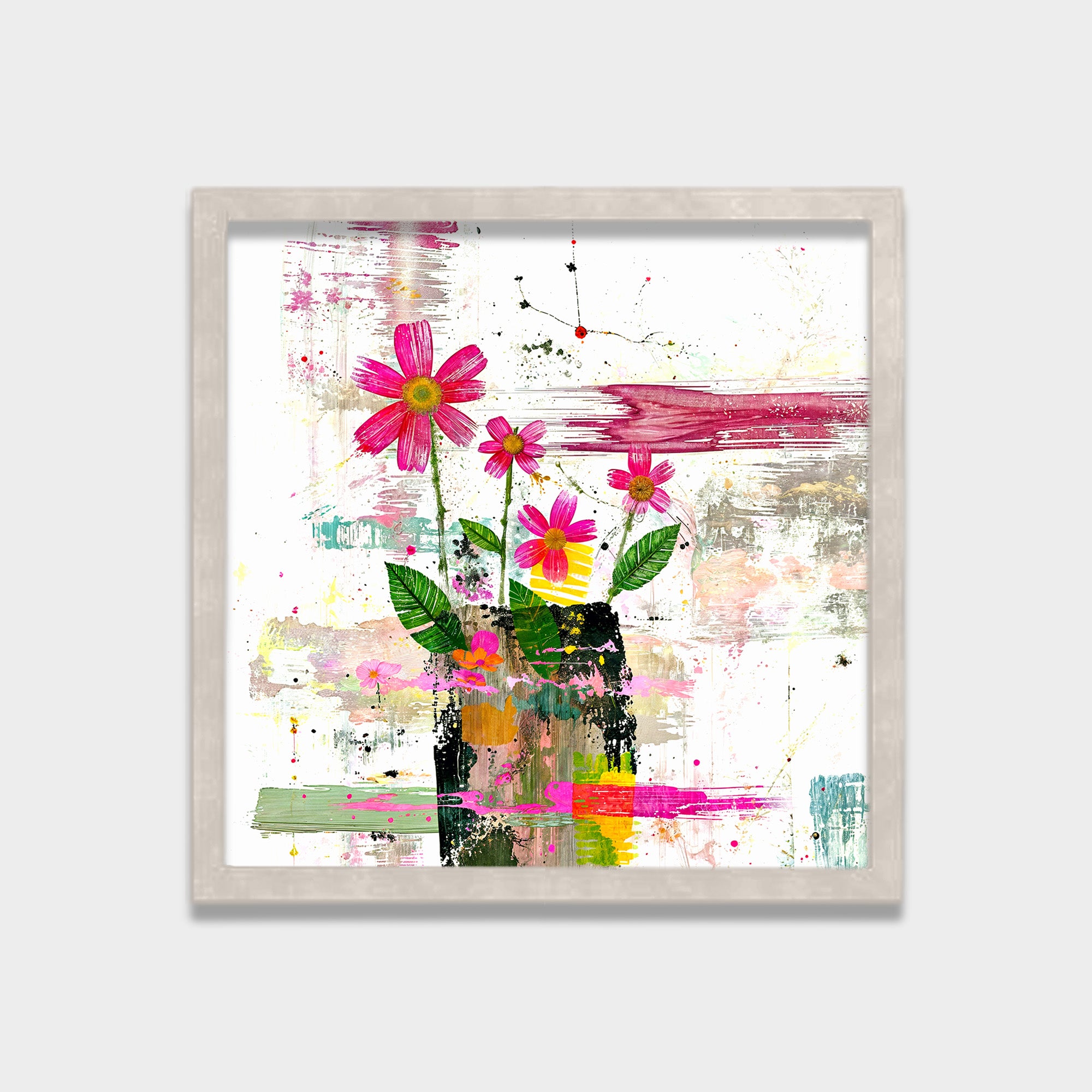 Wild Bloom botanical & floral canvas wall art by Anantkala