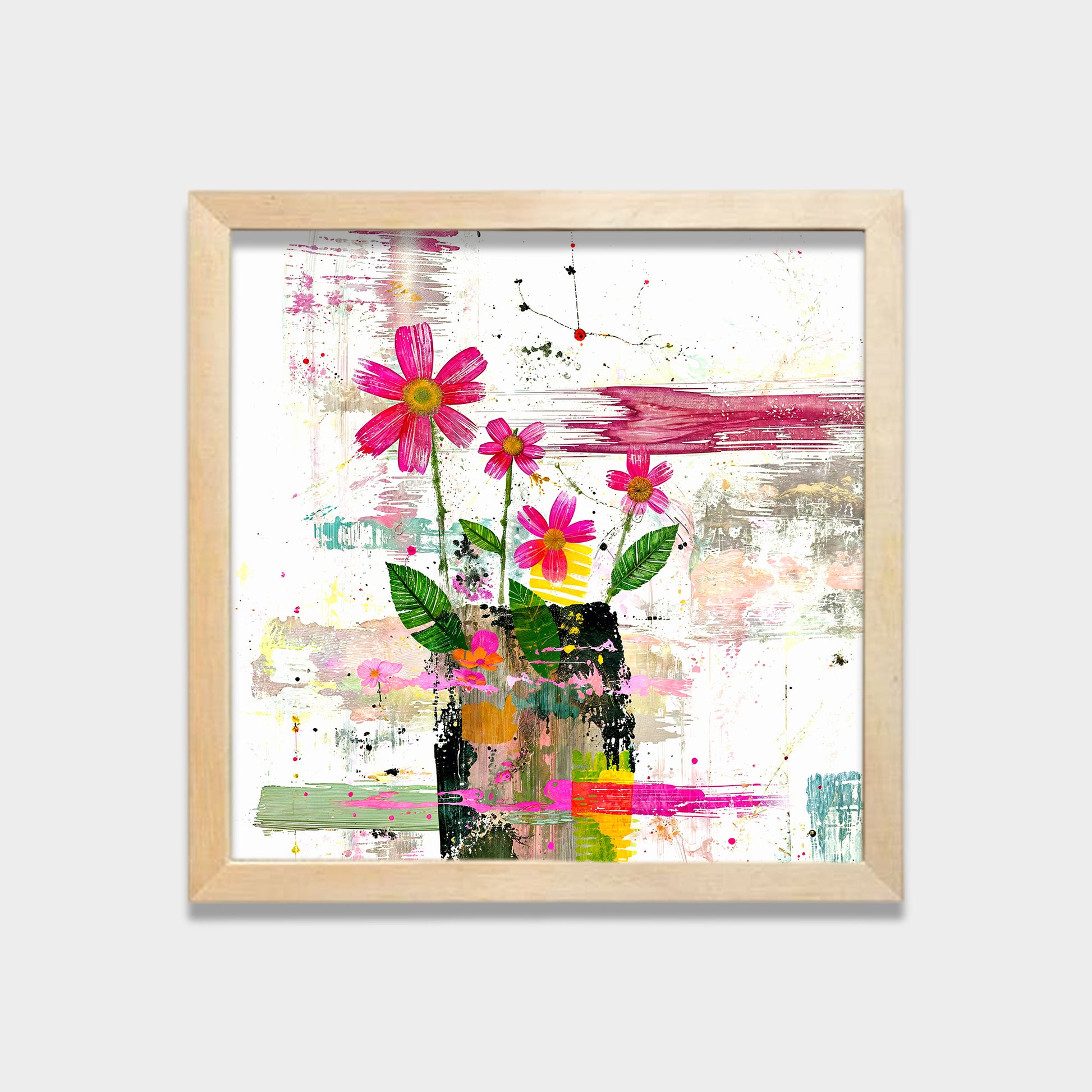 Wild Bloom botanical & floral canvas wall art by Anantkala