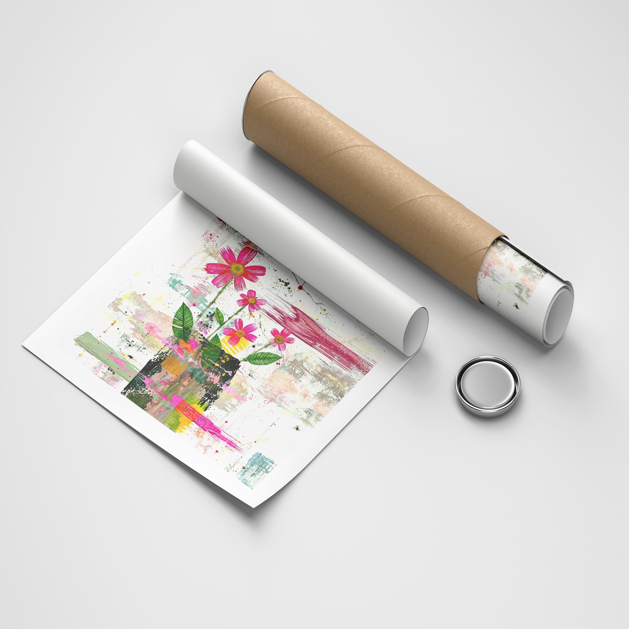 Wild Bloom botanical & floral canvas wall art by Anantkala