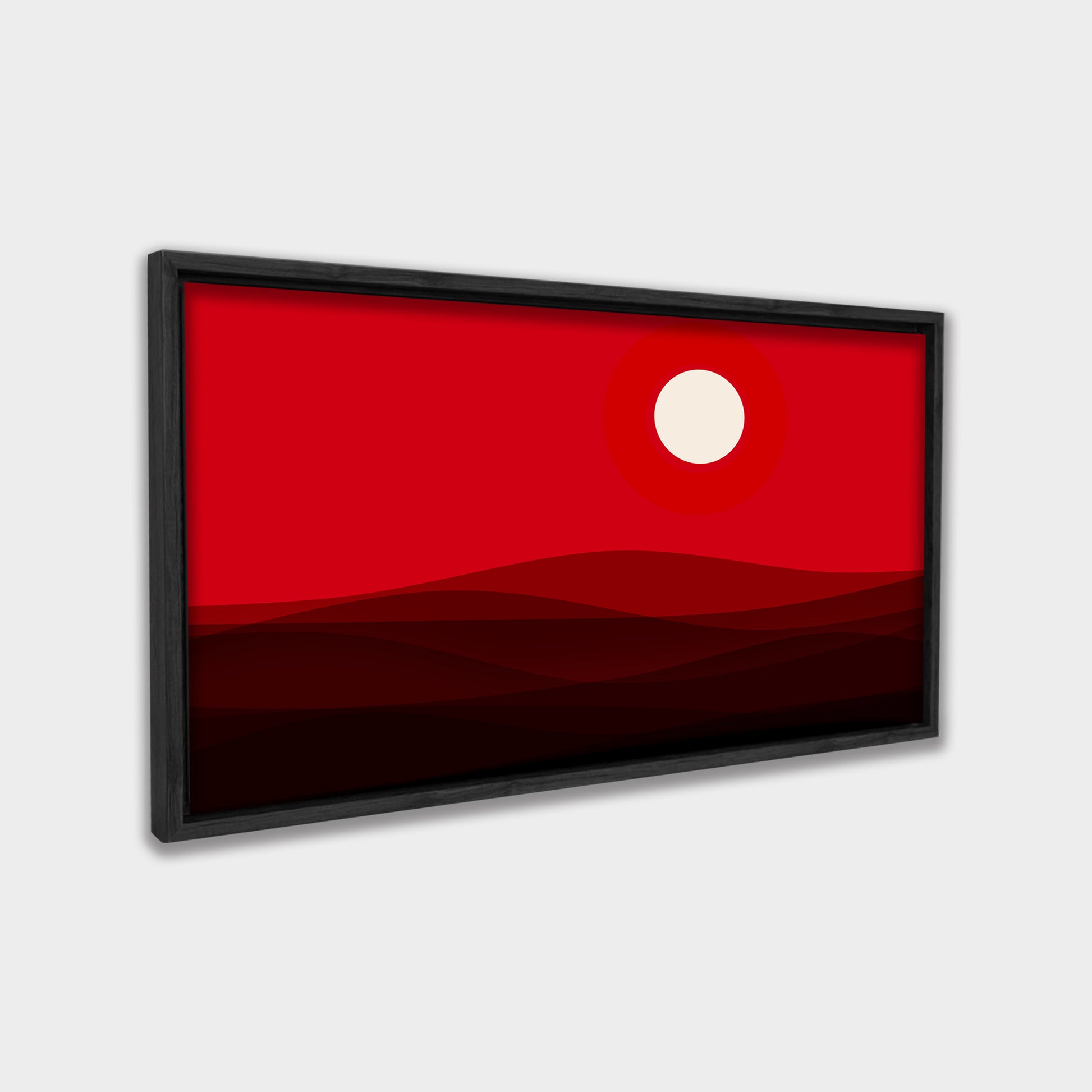 Red Horizon landscape canvas wall art by Anantkala