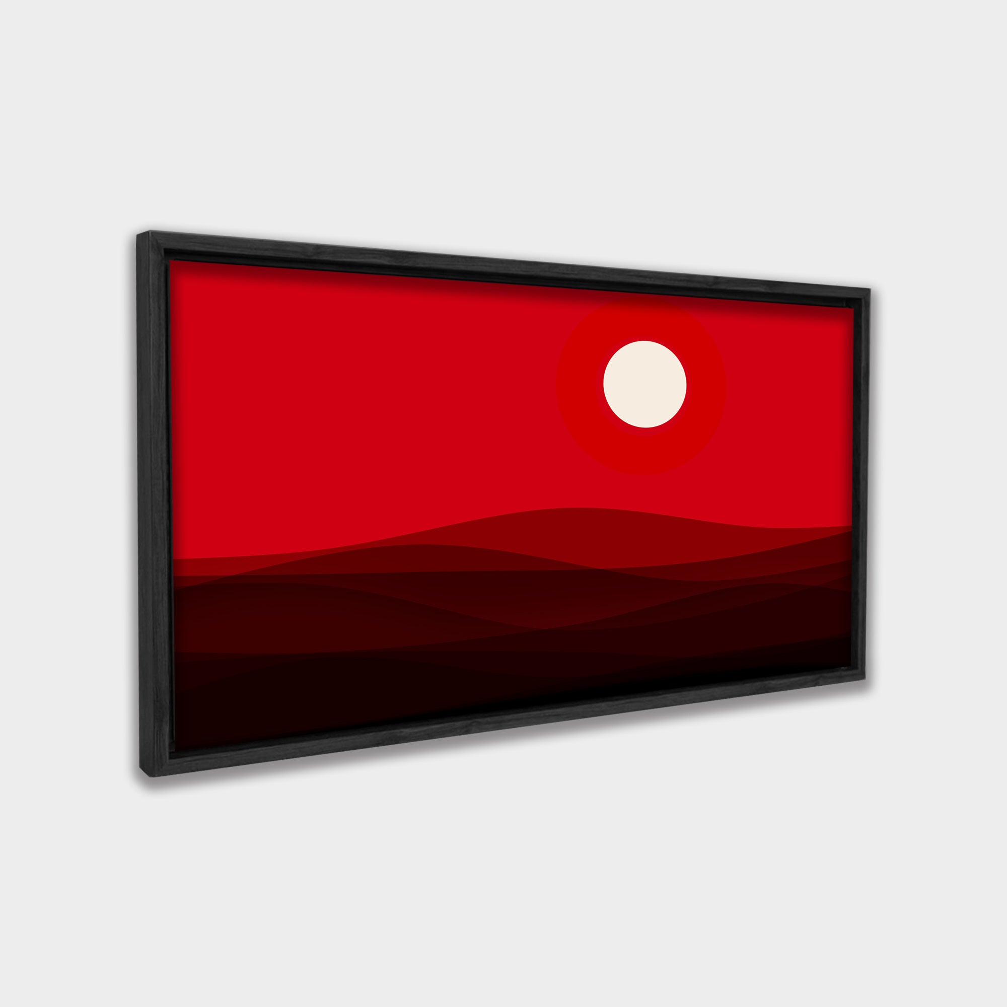 Red Horizon landscape canvas wall art by Anantkala
