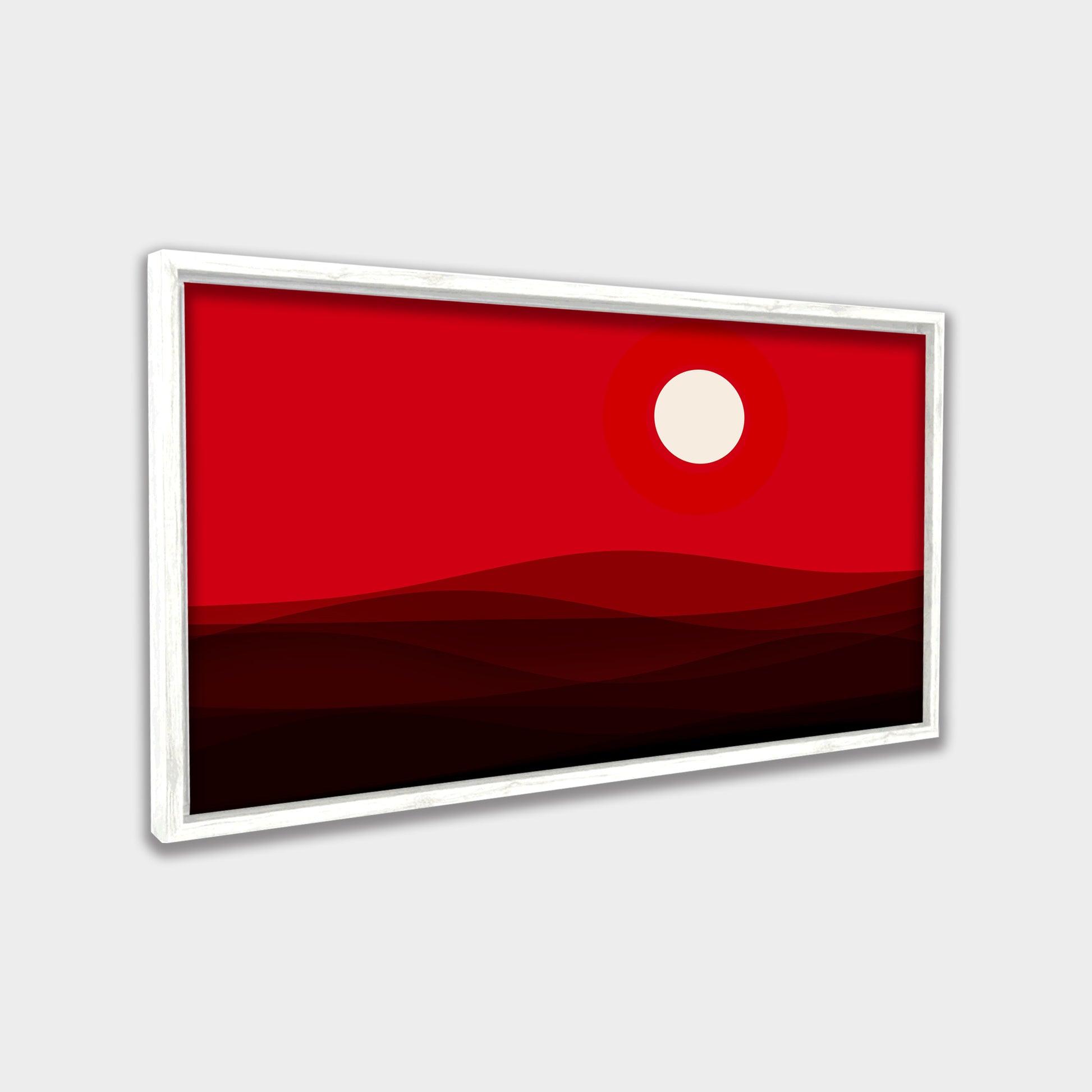 Red Horizon landscape canvas wall art by Anantkala