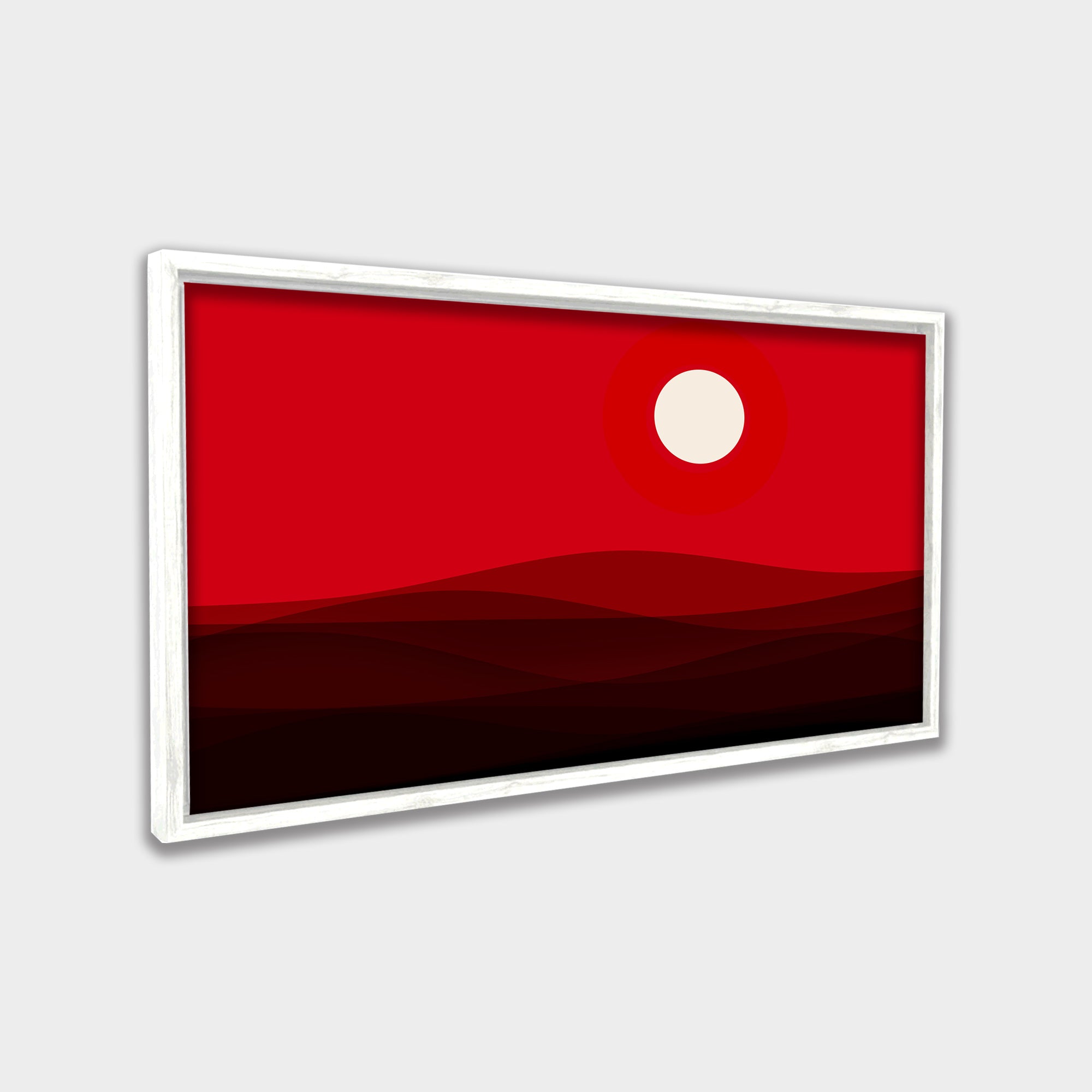 Red Horizon landscape canvas wall art by Anantkala