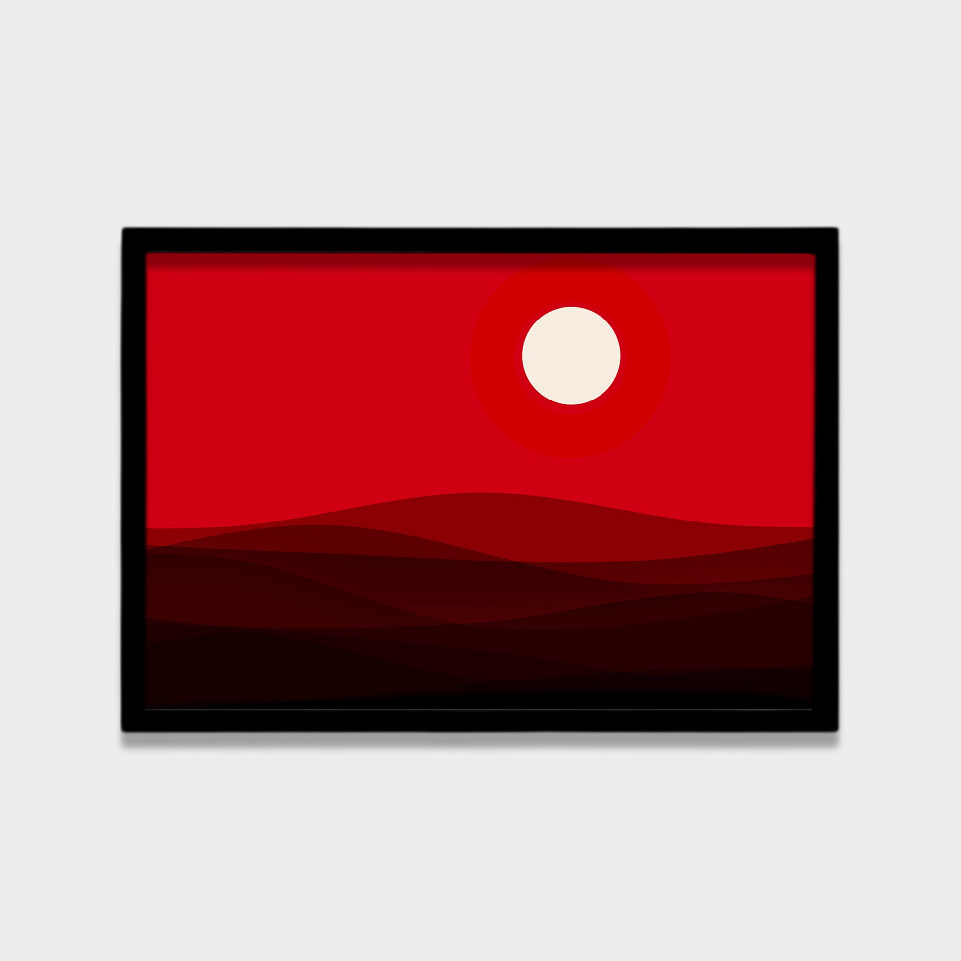 Red Horizon landscape canvas wall art by Anantkala