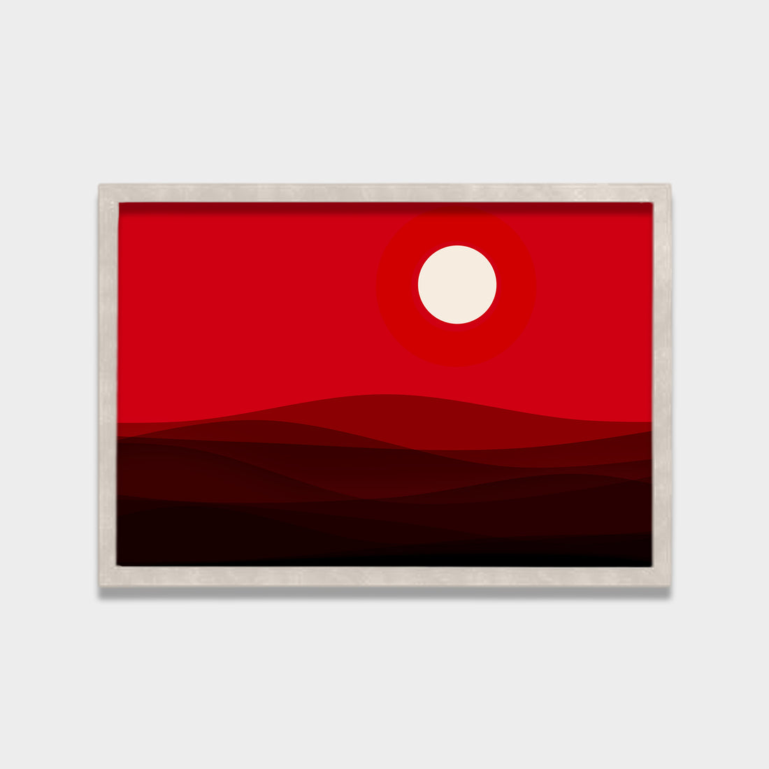 Red Horizon landscape canvas wall art by Anantkala
