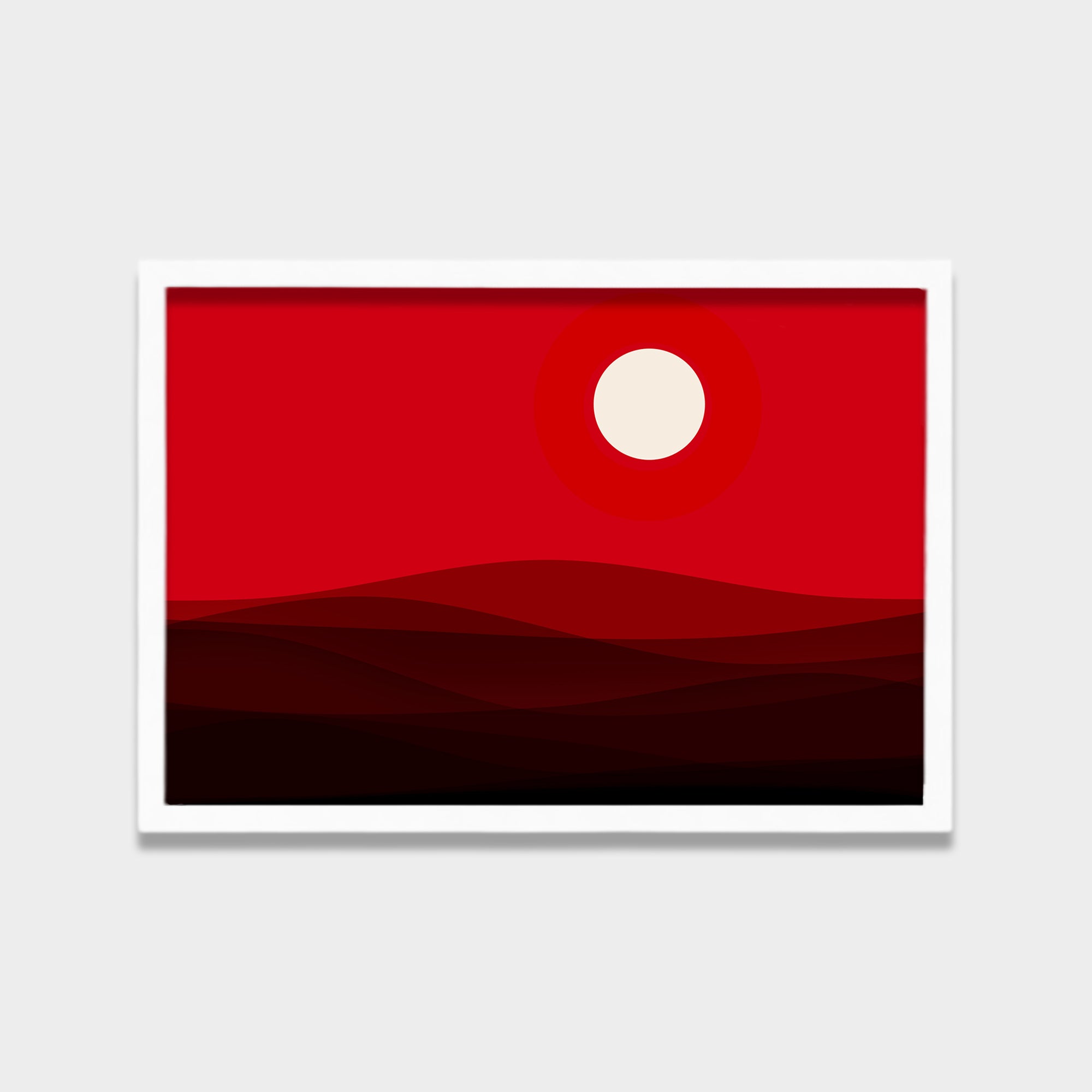 Red Horizon landscape canvas wall art by Anantkala