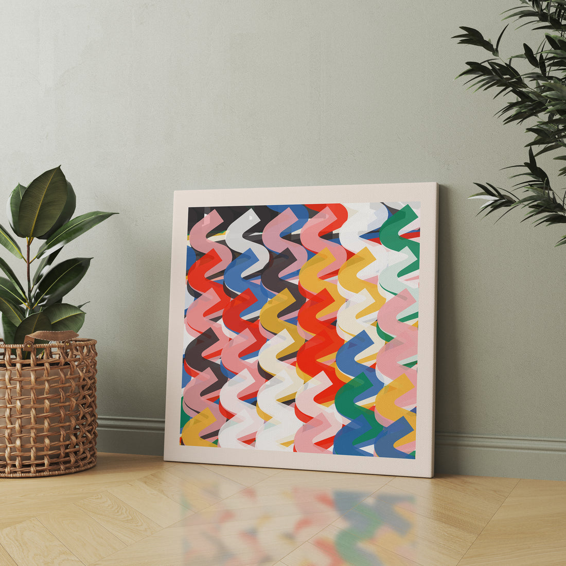 Chromatic Drift abstract canvas wall art by Anantkala