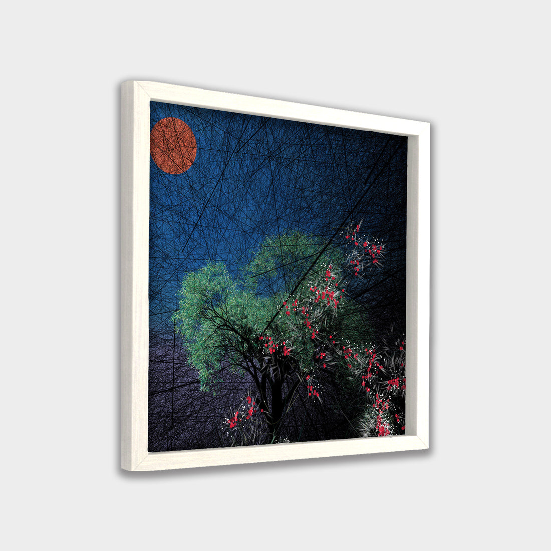 Night Carries Bloom botanical & floral canvas wall art by Anantkala