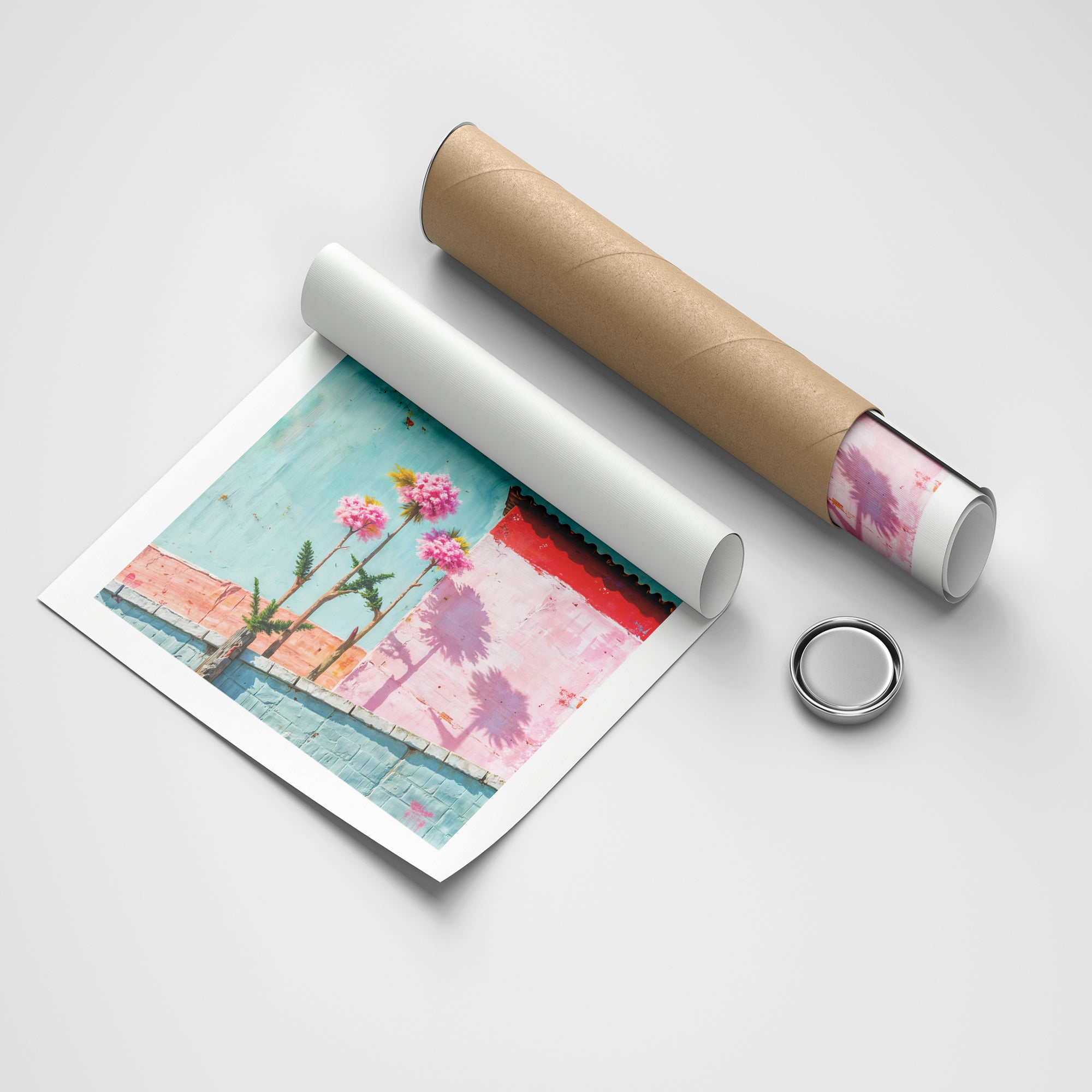 Quiet Bloom botanical & floral canvas wall art by Anantkala