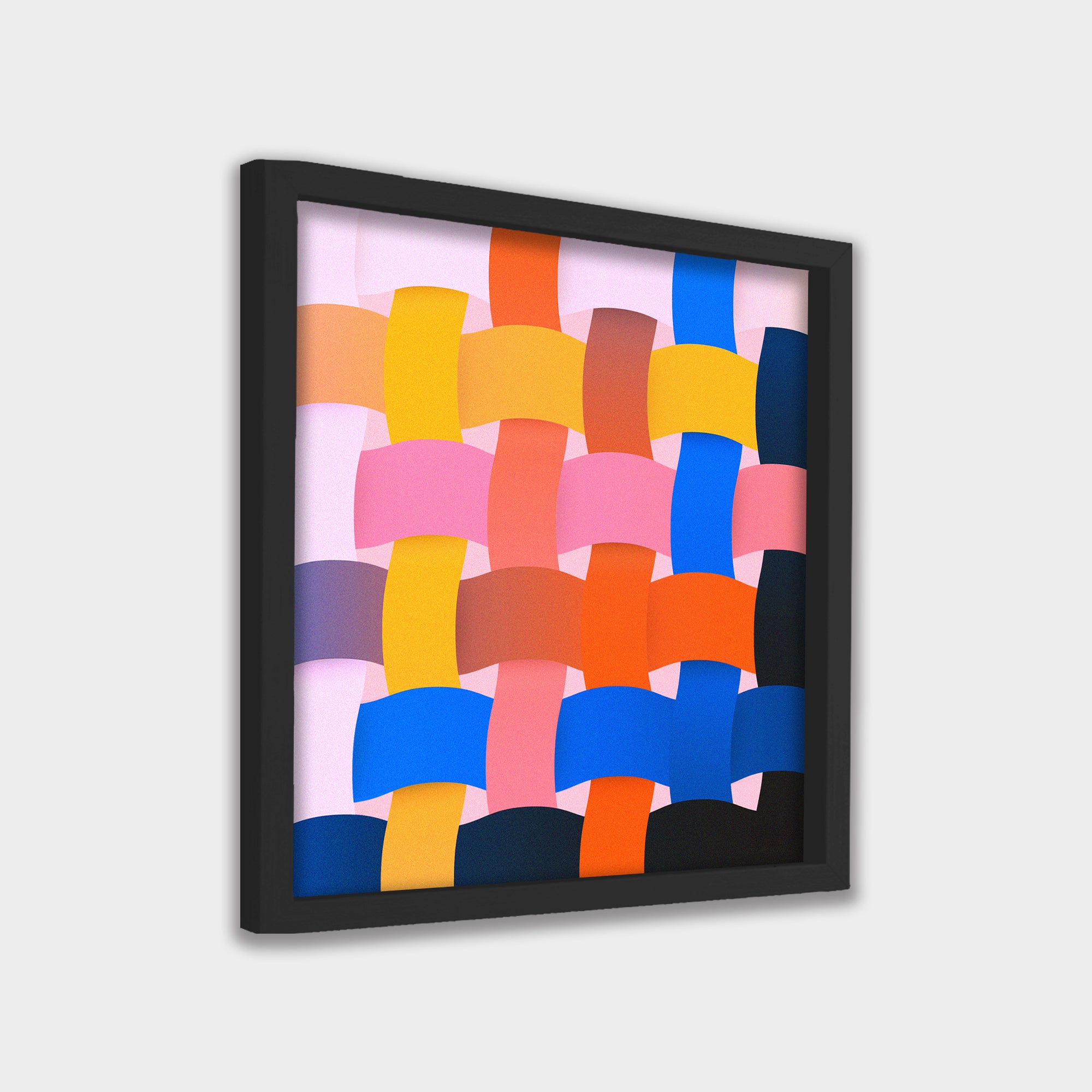 Interwoven Calm abstract canvas wall art by Anantkala