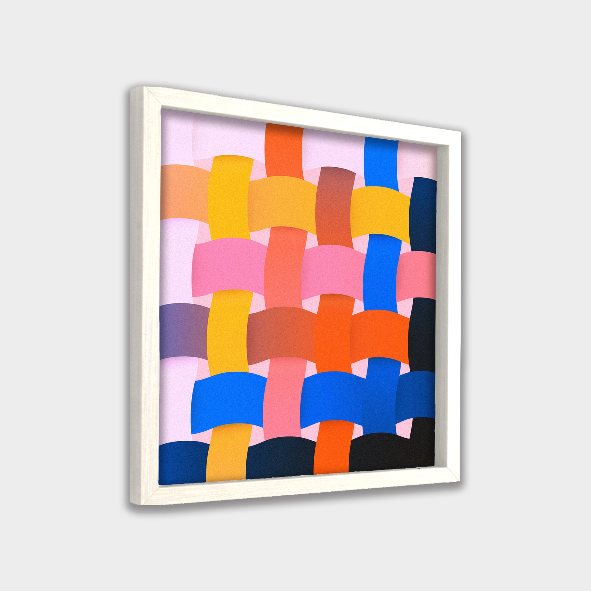 Interwoven Calm abstract canvas wall art by Anantkala