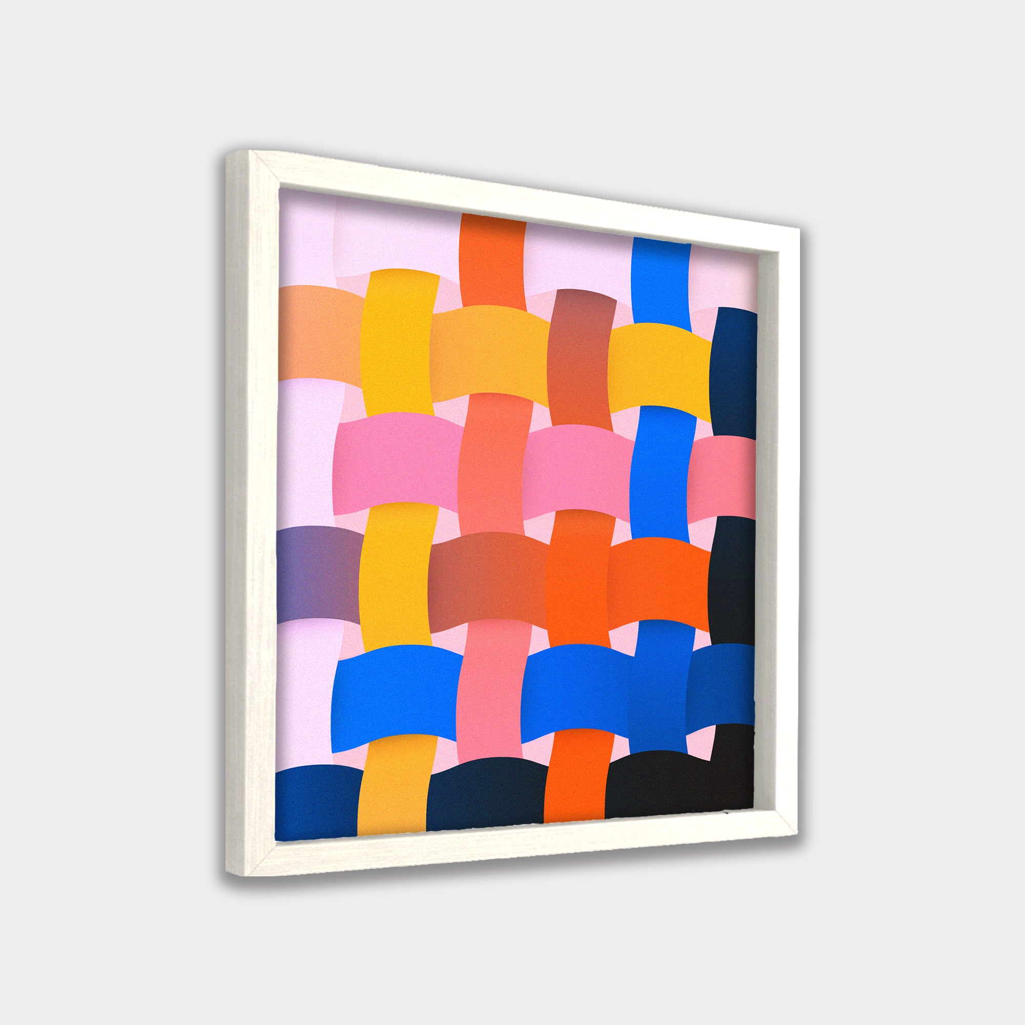 Interwoven Calm abstract canvas wall art by Anantkala