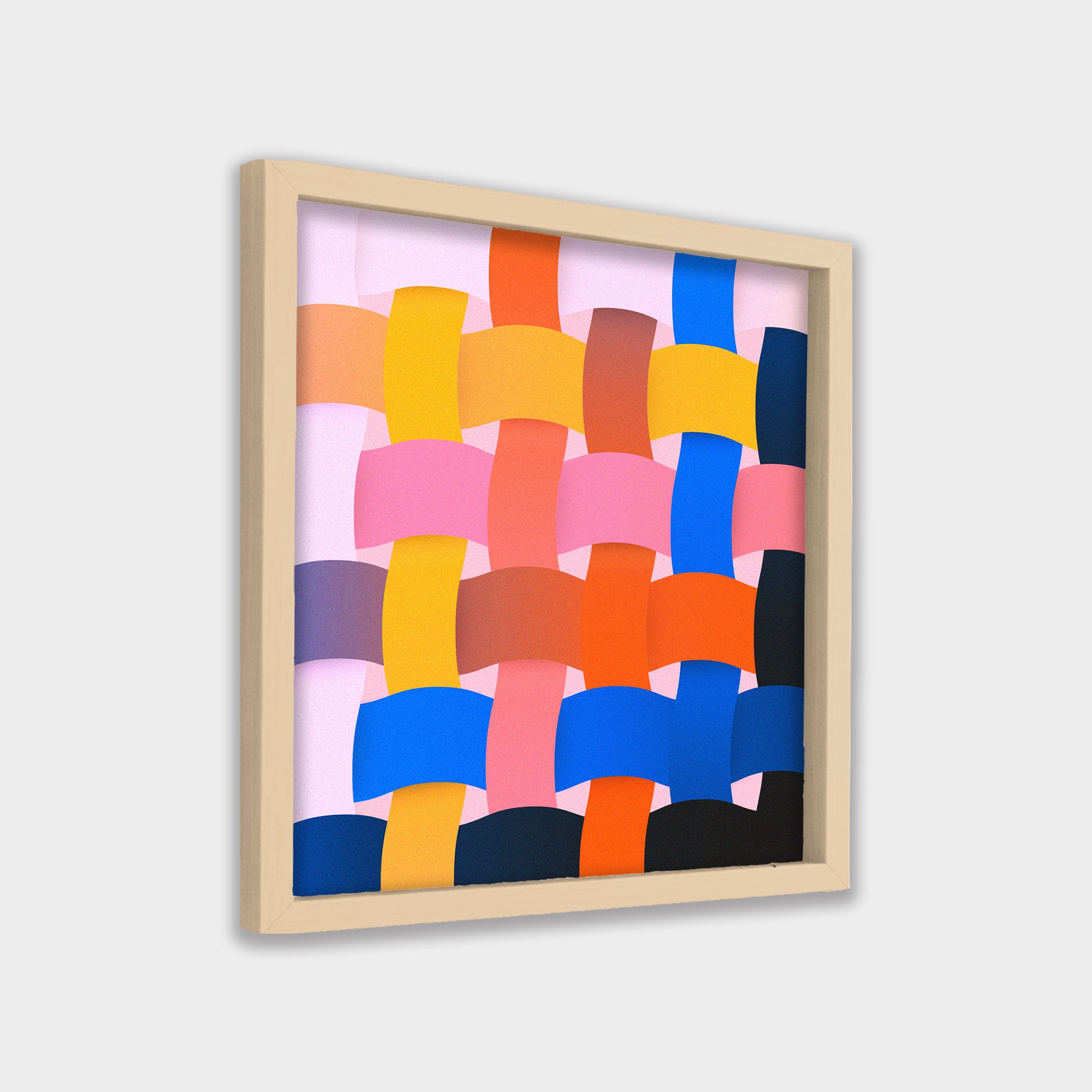 Interwoven Calm abstract canvas wall art by Anantkala