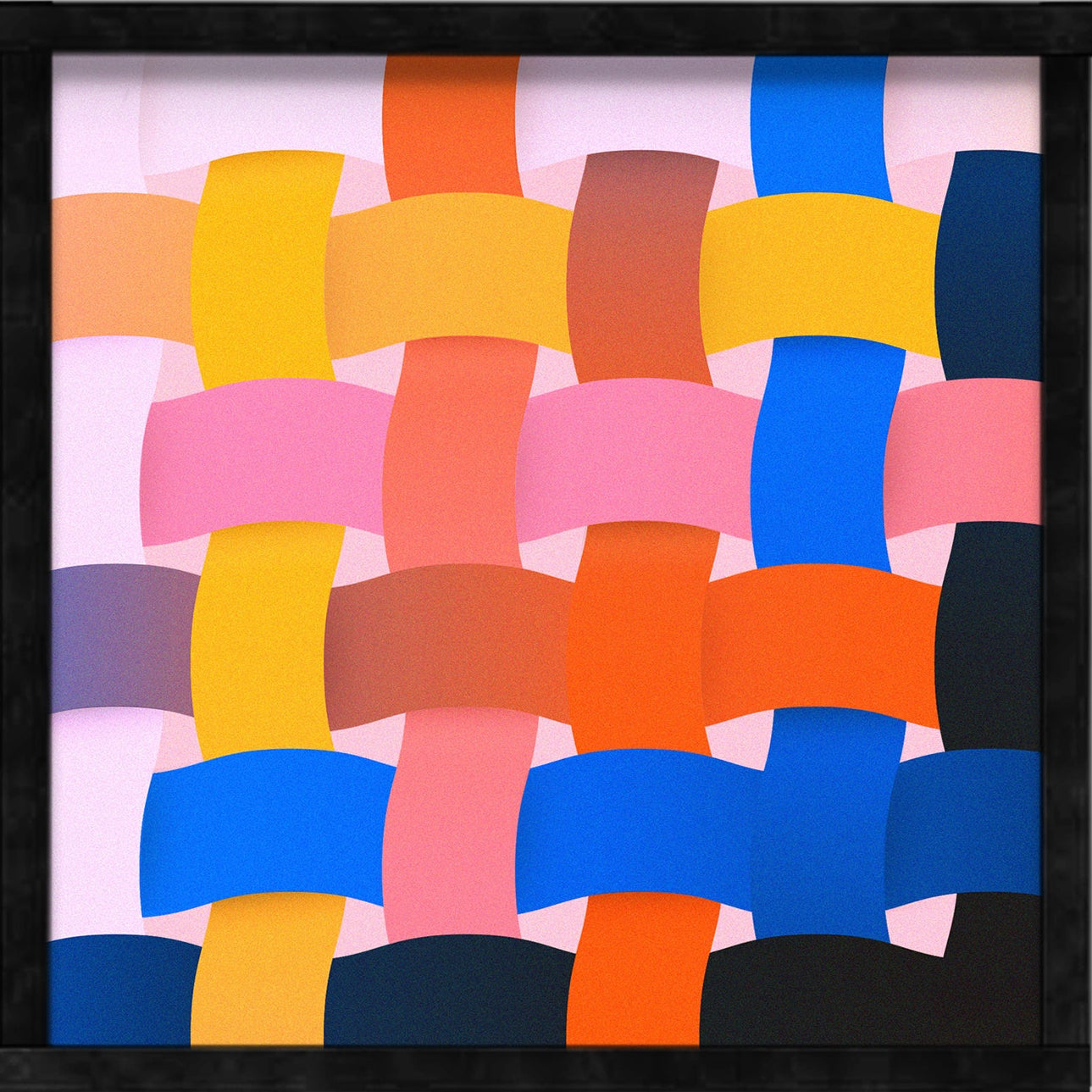 Interwoven Calm abstract canvas wall art by Anantkala