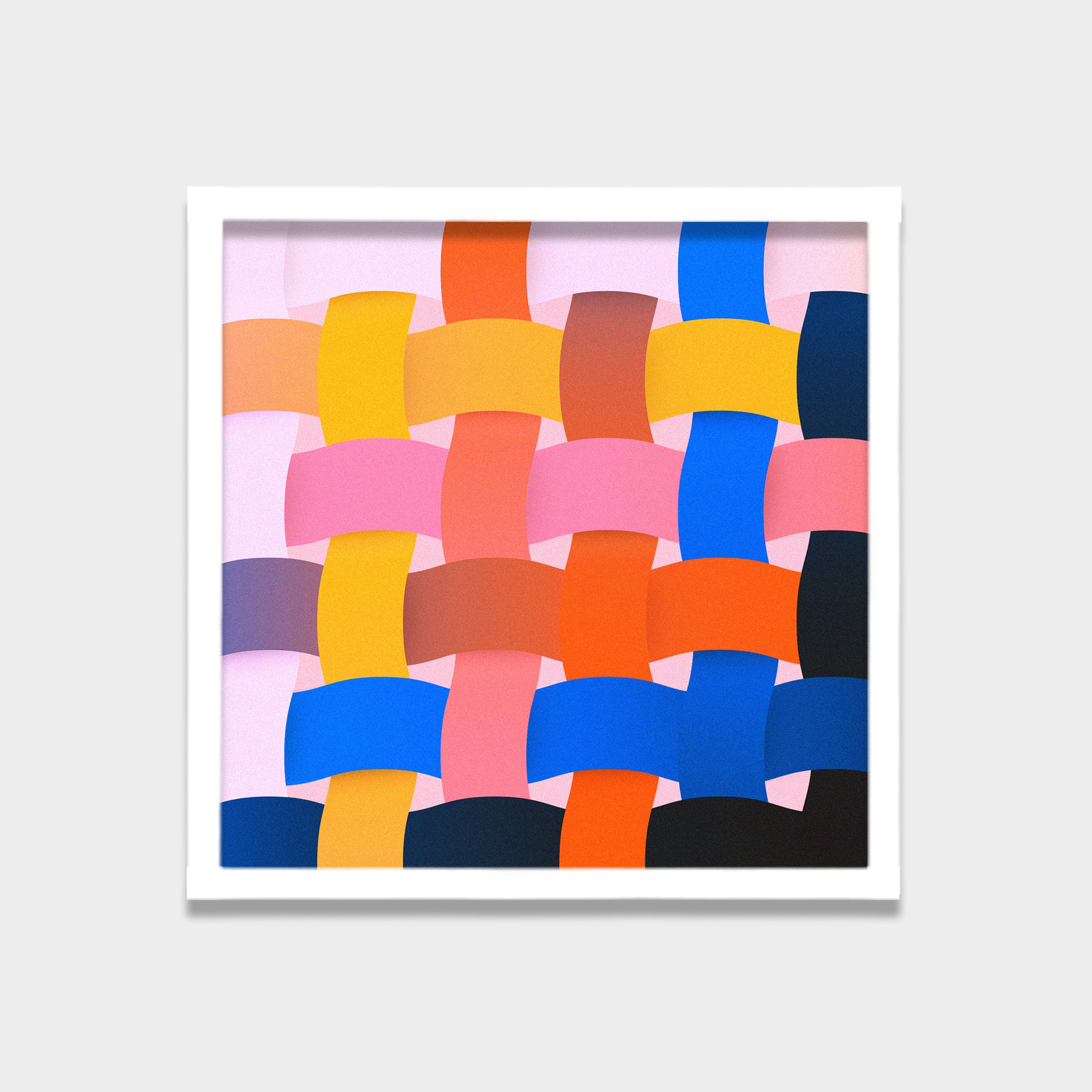 Interwoven Calm abstract canvas wall art by Anantkala