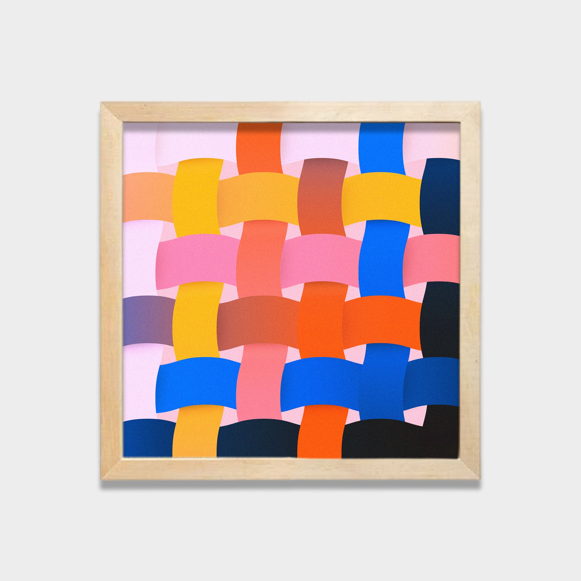Interwoven Calm abstract canvas wall art by Anantkala
