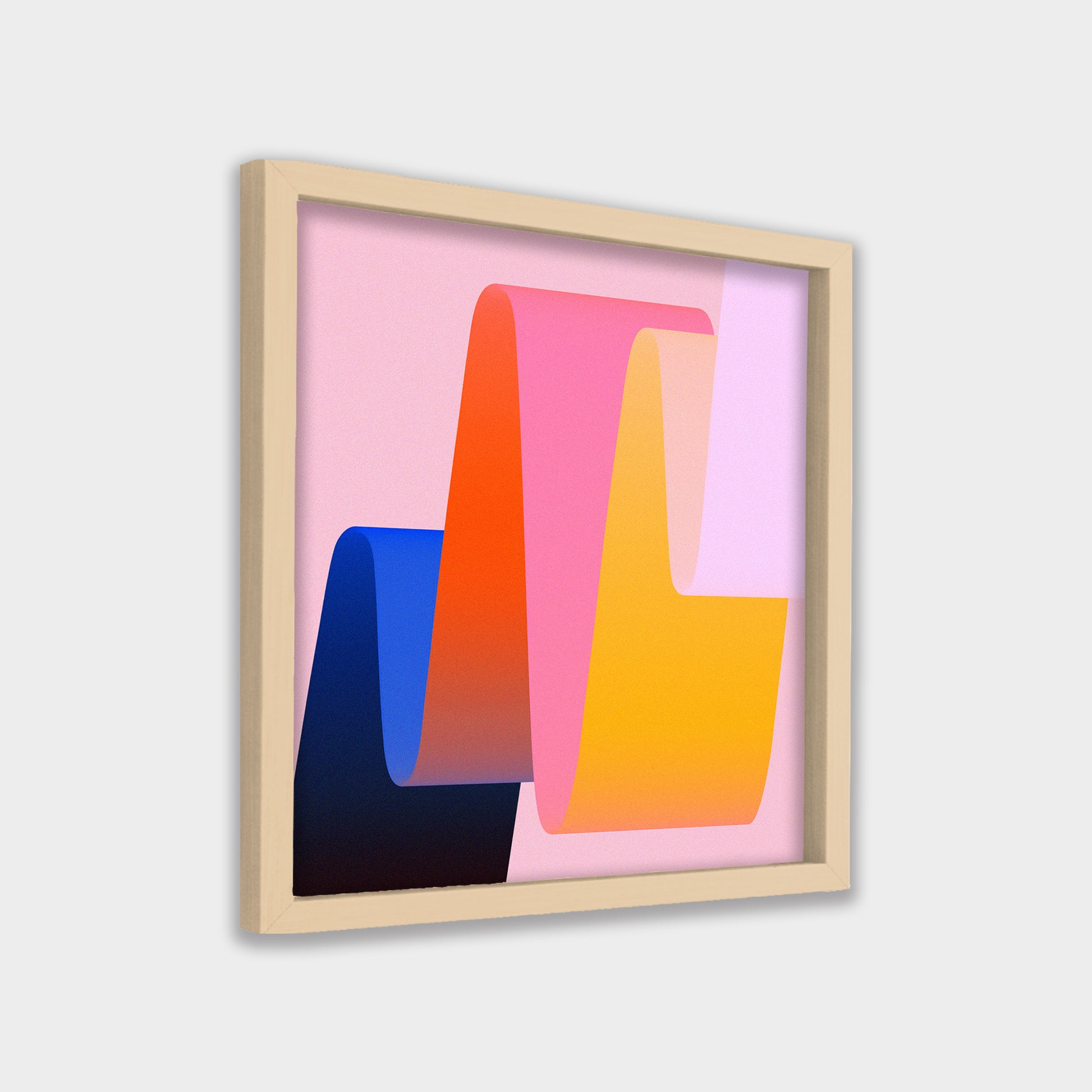 Folded Light abstract canvas wall art by Anantkala