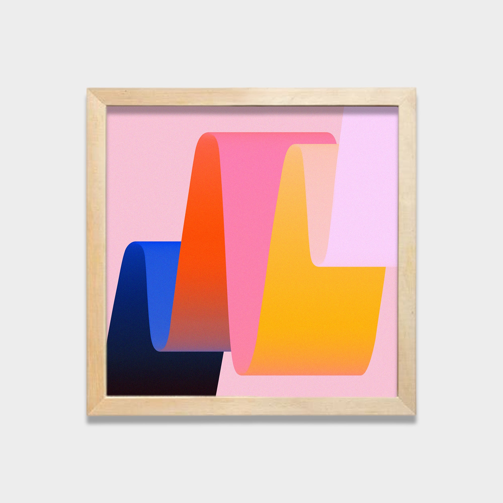 Folded Light abstract canvas wall art by Anantkala