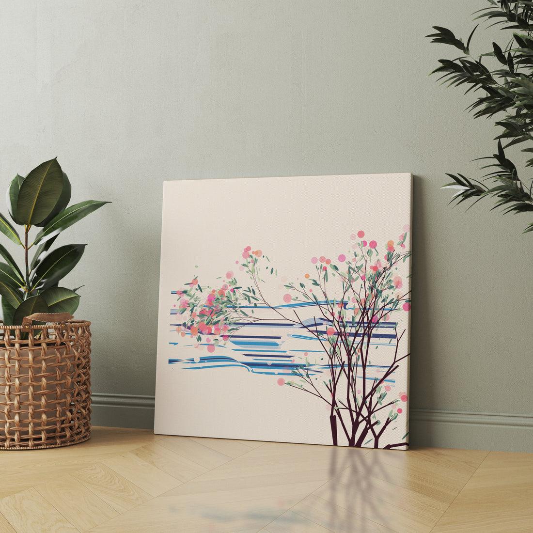 Blossoms Over Still Water
